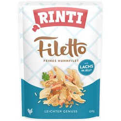 Rinti Filetto Pouch in Jelly 24 x 100 g - Piletina s lososom Cene