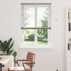 vidaXL Okenska roleta z zavesami Srebrna 85 x 175 cm Aluminij Cene