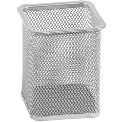 Čaša za olovke metalna žica četvrtasta 8x8x9,8cm LD01-39 Fornax srebrna Cene
