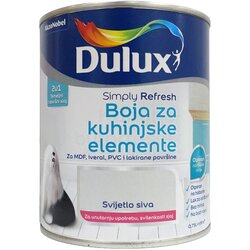 DULUX Specijalna boja za zid simply refresh boja za glatke površine svjetlosiva 0,75l Cene