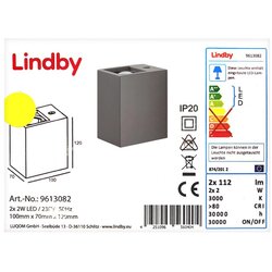  Lampenwelt - LED zidno svetilo CATALEYA 2xLED/2W/230V Cene