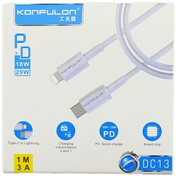 Konfulon data kabl DC13 pd 3A type c na iphone lightning beli 1m Cene
