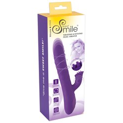 Sweet Smile thrusting & rotating pearl vibrator purple Cene