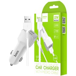 hoco. Auto punjač sa micro USB kabelom, 2 x USB, 5 V/2.4 A - Z23 Grand Style set, micro USB, Bijeli Cijene
