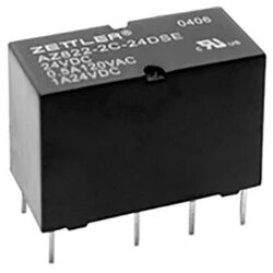 Zettler Electronics AZ822-2C-24DSE relej za tiskane pločice 24 V/DC 2 A 2 prebacivanje 1 St. Cene
