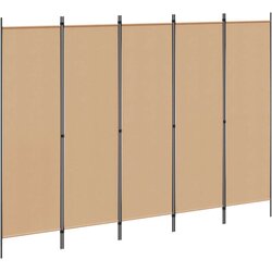  5-Panelni Pregrađivač Bež 250 x 180 cm Tkanina - Bež 5 Cijene
