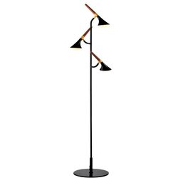 Elmark duncan LED podna lampa 5W 3000K mat crna/drvo Cene