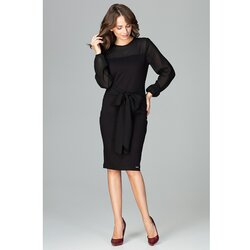 Lenitif Ženska haljina K494 crna | siva Cene