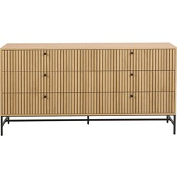 Actona Komoda v hrastovem dekorju v naravni barvi 158x80x40 cm Albany – Cene