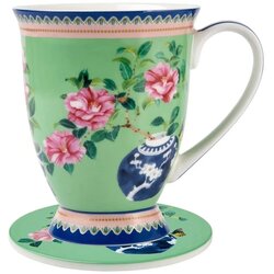 Maxwell williams Skodelica s podstavkom Jardin Camelia 300ml / porcelan, pluta, (21317724) Cene