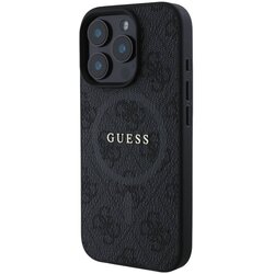 Guess originalni ovitek GUHMP16LG4GFRK za iphone 16 pro - magsafe - pu leather - črn Cene