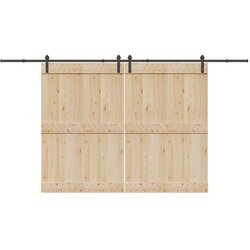  Komplet opreme za drsna vrata 400 cm jeklo črne barve, (22046881) Cene