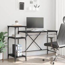 vidaXL Stol Crni hrast 135 x 50 x 90 cm Konstruirano drvo Cijene