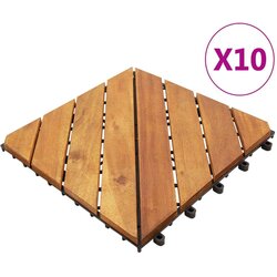  Pločice za trijem 10 kom 30 x 30 cm od masivnog bagremovog drva Cijene