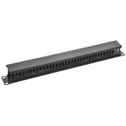 NaviaTec 1U metal cable management with cover Cene