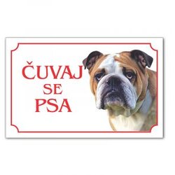 Iguana tabla čuvaj se psa - buldog Cene