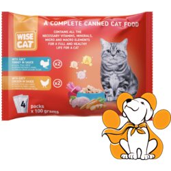 Carpathian Pet Food Wise Cat Adult Juicy Turkey & Chicken in Sauce 4x100g, Za Vitalnost Mačaka Cene