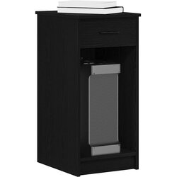 TOWER stalak za računalo s ladicom crni 35x45x77 cm Cene