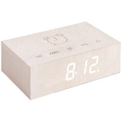 Gingko Electronics bež drvena led budilica flip click Cene