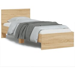 vidaXL Okvir za krevet s uzglavljem boja hrasta 90x190 cm drveni Cijene