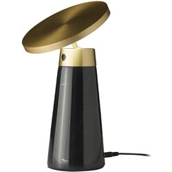 Angel Cerdá Namizna svetilka iz črnega marmorja in zlatega jekla, (20591680) Cene