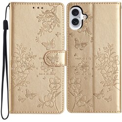 SUNSKY Eleganten etui ovitek za Samsung iPhone 16 Plus, Metulji, Gold Cene