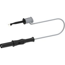Electro PJP Preskusni kabel s preskusno sponko za kavelj SMD na varnostni bananasti vtič Ø4 mm\, dolžine 10 cm\, črn 6035-PRO-M10-CD1-N merilni vod 10 cm črna 1 kos, (20453822) Cene