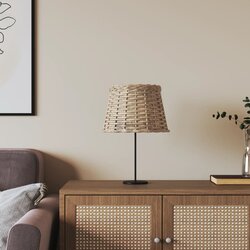vidaXL Sjenilo za svjetiljku smeđe Ø 25 x 17 cm od pruća Cijene