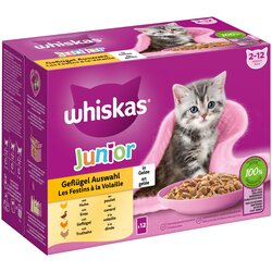 MULTI pakiranje Whiskas Junior vrečke 12 x 85g - Perutninski izbor v želeju Cene