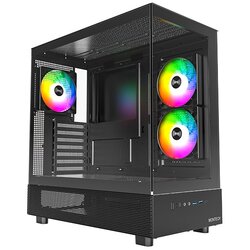 MONTECH XR Midi-Tower, Tempered Glass - black Cene