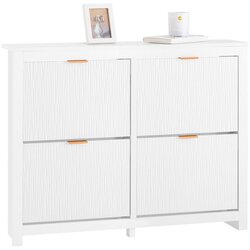 SoBuy OMARA ZA ČEVLJE s 4 vrati Bela 104x23x82cm Sodobno Cene