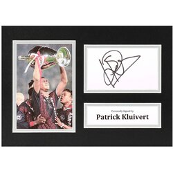 Patrick Kluivert Signed A4 Photo Display Ajax Autograph Memorabilia COA Cene