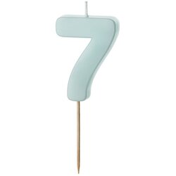 PARTY DECO svečka za rojstni dan številka 7, svetlo modra, velikost 5,5 cm Cene