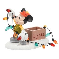 Enesco Mickey Lights Up Christmas Cene