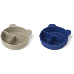 Liewood 2 dijelni set posudica od silikona connie mist/surf blue mix Cijene
