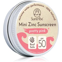 Suntribe Mini Zinc Sunscreen mineralna zaščitna krema za obraz in telo SPF 50 Pretty Pink 15 g Cene