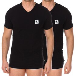 Bikkembergs Majice s kratkimi rokavi BKK1UTS08BI-BLACK Črna Cene