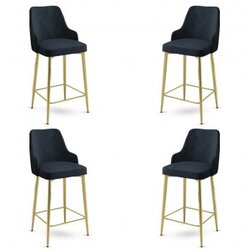 Hanah home set 4 barske stolice enox anthracite gold Cene