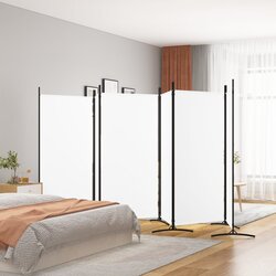vidaXL Sobna pregrada s 6 panela bijela 520x180 cm od tkanine Cijene
