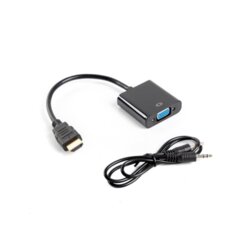 Lanberg AD-0017-BK video cable adapter 0.2 m VGA (D-Sub) HDMI Type A (Standard) Black Cene