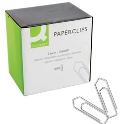 Q-Connect Sponke za papir 32mm srebrne KF01313 1000 kos sharp, (20497757) Cene