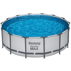 XXXL Bazen sa metalnim okvirom/ merdevinama i filter pumpom 427x122cm Steel Pro max Cene