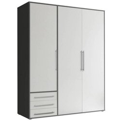 Modern Living omara s klasičnimi vrati lyss, bela, grafit, 155 cm Cene