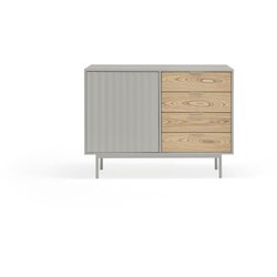 Teulat Siva niska komoda u dekoru hrasta 108x80 cm Sierra - Cene