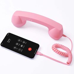 VYZIO Retro telefonska slušalka USB-C z gumbom za klice | RETOTALK Roza, (5000203201) Cene