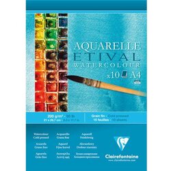 Clairefontaine risalni blok akvarel Etival, 10 kos, A4, CL96302 Cene