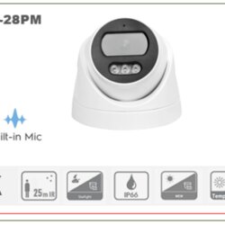 POE Dome IP Kamera Longse 4MP 2.8mm 25m IR + MIC CPSBFC4R-28PM Cene
