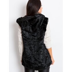 Fashion Hunters Black faux fur vest Cene