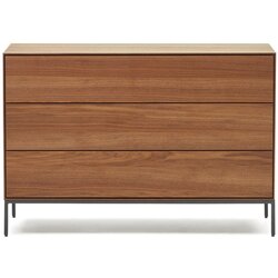 Kave Home Niska komoda u dekoru oraha u prirodnoj boji 110x75 cm Vedrana – Cene
