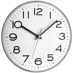 TFA okrugli zidni sat (Srebrne boje, Promjer: 28 cm) Cene